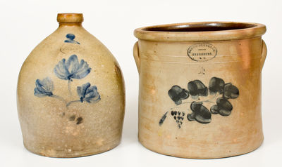Two Pieces of Huntington, Long Island Stoneware