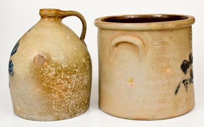 Two Pieces of Huntington, Long Island Stoneware