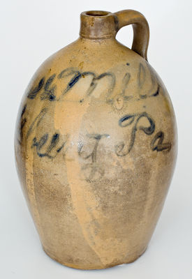 Rare Pittsburgh Script Advertising Jug by J. WEAVER / BEAVER, Pennsylvania