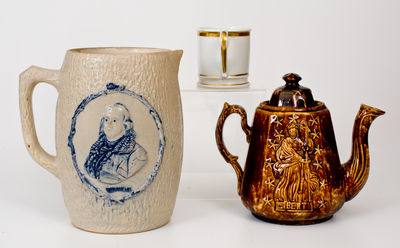 Three Pieces of Politically Themed Pottery, late 19th century