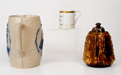Three Pieces of Politically Themed Pottery, late 19th century