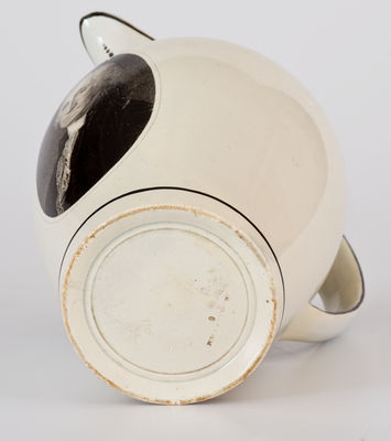 George Washington Creamware Herculaneum Pitcher, Liverpool, England, early 19th century