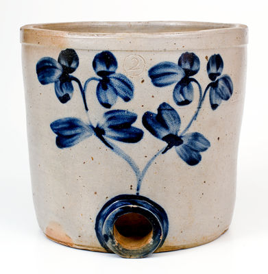 Scarce Small-Sized Baltimore Stoneware Water Cooler with Unusual Impression, circa 1875