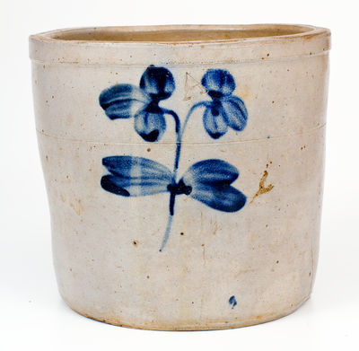 Scarce Small-Sized Baltimore Stoneware Water Cooler with Unusual Impression, circa 1875