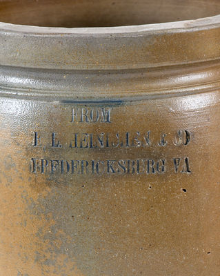 Rare Fredericksburg, Virginia Stoneware Advertising Jar by P. HERRMANN (Baltimore)