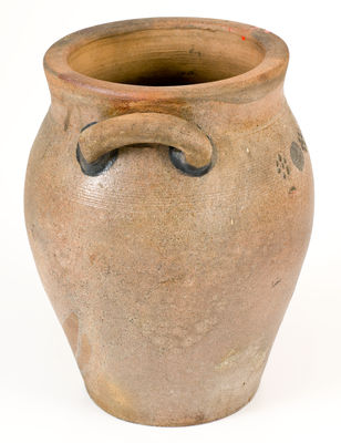 Rare Northeastern American Stoneware Jar w/ Impressed Decoration, early 19th century