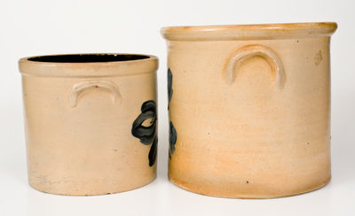 Two Cobalt-Decorated Northeastern U.S. Stoneware Crocks