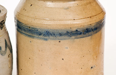 Two Stoneware Jars w/ Coggled Designs, New Jersey / Pennsylvania