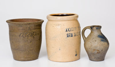 Three Northeastern American Stoneware Miniatures