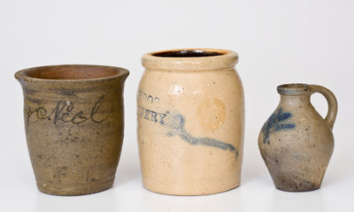 Three Northeastern American Stoneware Miniatures