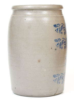 Two-Gallon Stoneware Jar, probably Palatine, West Virginia, circa 1880