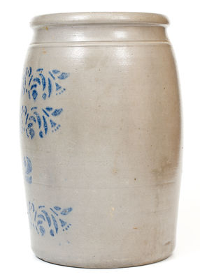 Two-Gallon Stoneware Jar, probably Palatine, West Virginia, circa 1880