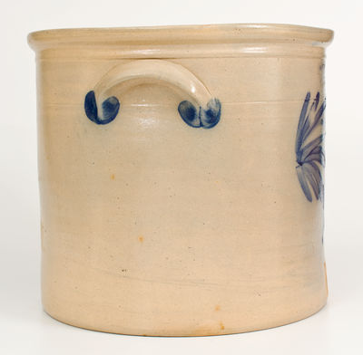 Five-Gallon COWDEN & WILCOX / HARRISBURG, PA Stoneware Crock w/ Floral Decoration