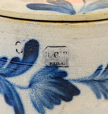 Three-Gallon R.C.R. / PHILA Lidded Stoneware Crock (Richard C. Remmey, Philadelphia, PA)