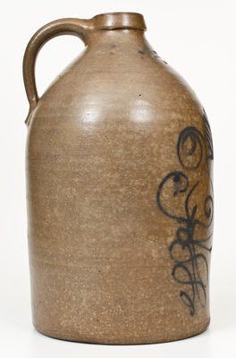 Two-Gallon Rondout, New York Stoneware Advertising Jug, attrib. A.K. Ballard, Burlington, VT