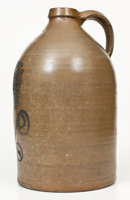 Two-Gallon Rondout, New York Stoneware Advertising Jug, attrib. A.K. Ballard, Burlington, VT