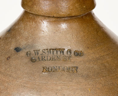 Two-Gallon Rondout, New York Stoneware Advertising Jug, attrib. A.K. Ballard, Burlington, VT