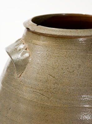 Rare 3 Gal. Isaac Gay, Union County, NC Stoneware Jar w/ Incised Signature