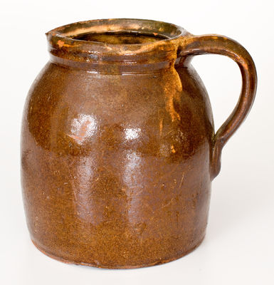 J. EBERLY & CO / STRASBURG, Virginia Redware Bean Pot