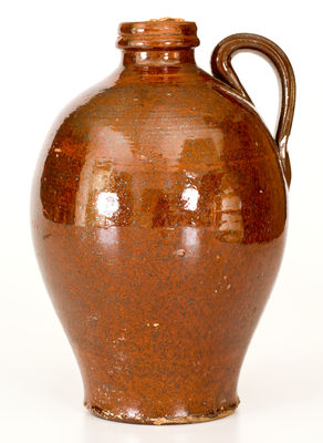 Fine Shenandoah Valley Glazed Redware Jug