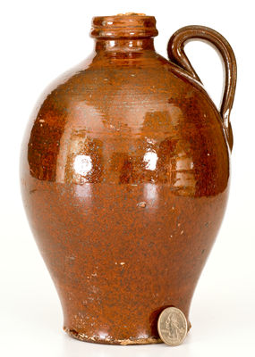 Fine Shenandoah Valley Glazed Redware Jug