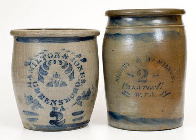 Two Cobalt-Decorated Stoneware Jars, Pennsylvania / West Virginia