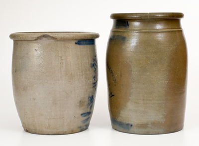 Two Cobalt-Decorated Stoneware Jars, Pennsylvania / West Virginia