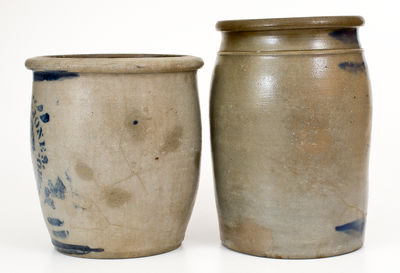 Two Cobalt-Decorated Stoneware Jars, Pennsylvania / West Virginia