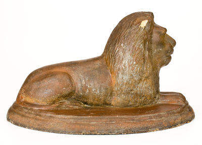 Large-Sized Ohio Sewer Tile Lion Figure