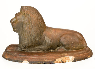 Large-Sized Ohio Sewer Tile Lion Figure