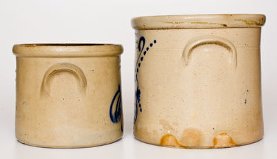 Two F.B. NORTON & CO. / WORCESTER, MASS Stoneware Crocks