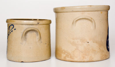Two F.B. NORTON & CO. / WORCESTER, MASS Stoneware Crocks