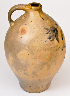 Fine Three-Gallon Incised Stoneware Jug, probably George Lent, Troy, New York, circa 1820