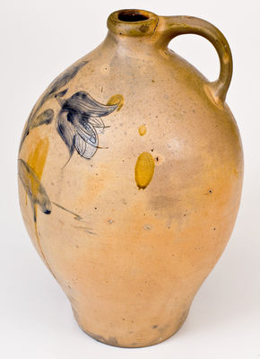Fine Three-Gallon Incised Stoneware Jug, probably George Lent, Troy, New York, circa 1820