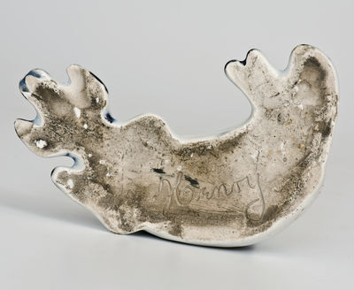 Lot of Three: Hand-Modeled Stoneware Dogs, possibly Ohio or Pfaltzgraff (York, PA), circa 1900