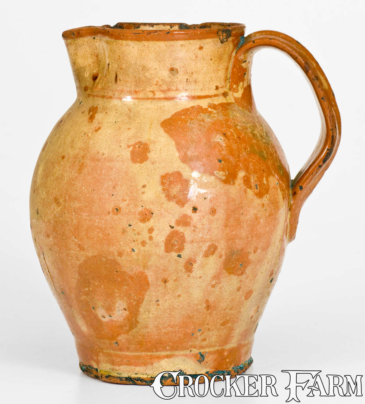 Slip-Decorated Redware Pitcher, probably Hagerstown, Maryland, early ...