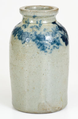 Fine JOHN BELL / WAYNESBORO Celadon-Glazed Stoneware Canning Jar