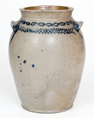 One-Gallon Slip-Trailed Baltimore Stoneware Jar, circa 1825