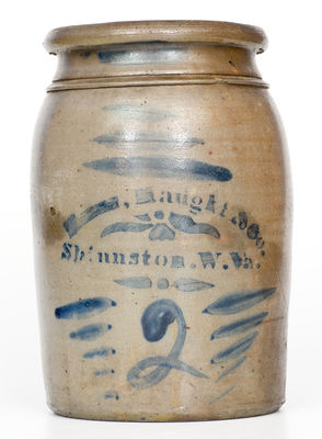 Two-Gallon Haught & Co. / Shinnston. W. Va. Cobalt-Decorated Stoneware Jar