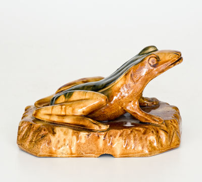 Rockingham-Glazed Figure of a Frog, probably Ohio, second half 19th century