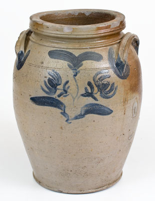 Three-Gallon Stoneware Jar attrib. E.B. Hissong or Jacob Greenland Pottery, Cassville, PA