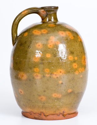 Fine Glazed Gonic, New Hampshire Redware Jug