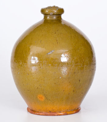 Glazed New England Redware Jug, second quarter 19th century