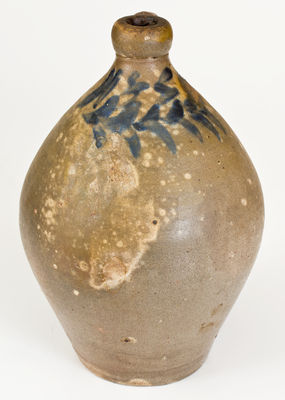One-Gallon Cobalt-Decorated Northeastern Stoneware Jug, Dated 1840