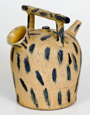 Fine Ohio Stoneware Harvest Jug with Cobalt Decoration, attrib. John Ebner, circa 1885