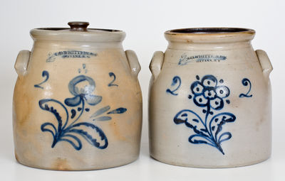 Lot of Two: A. O. WHITTEMORE / HAVANA, NY 2 Gal. Stoneware Jars