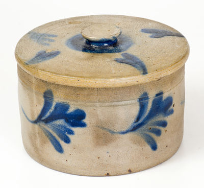 Half-Gallon R.C.R. / PHILA. (Richard C. Remmey / Philadelphia) Stoneware Butter Crock w/ Lid