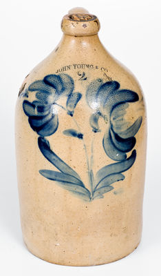 Fine JOHN YOUNG & CO. (Harrisburg, PA) Stoneware Jug