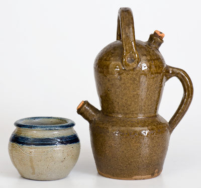 Two Pieces of North Carolina Stoneware, 20th century