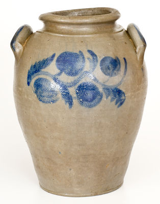 Attrib.  J. P. Schermerhorn, Richmond, Virginia Stoneware Jar w/ Bold Cobalt Decoration
